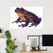 Poster Une illustration de grenouille - grande (Bureau à domicile)