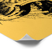 Poster Une illustration de léopard dessinée à la main en (Coin)