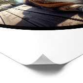 Poster Une image 3D circulaire d'un beau chat Calico (Coin)