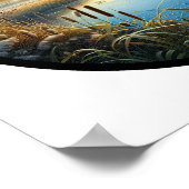 Poster Une image 3D circulaire d'un Canard Canvasback mag (Coin)