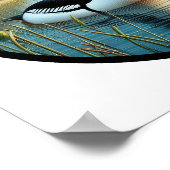 Poster Une image 3D circulaire d'un Garrot à œil d'or (Coin)