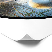 Poster Une image 3D circulaire d'un Garrot à œil d'or (Coin)
