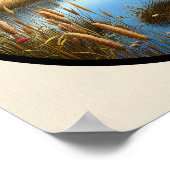 Poster Une image 3D circulaire d'une belle bernache du Ca (Coin)