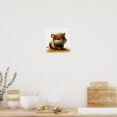 Poster Une image aquarelle 3D d'un jeune loir (Cuisine)