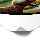 Poster Une image circulaire 3D d'un beau chat siamois (Coin)