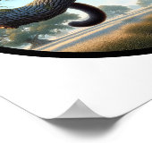 Poster Une image circulaire 3D d'un beau chat siamois (Coin)