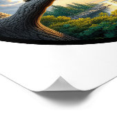 Poster Une image circulaire 3D d'un beau tabby Cat (Coin)