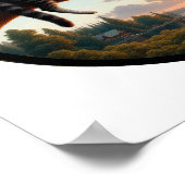 Poster Une image circulaire 3D d'un beau tabby Cat (Coin)