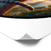 Poster Une image circulaire 3D d'un beau tabby Cat (Coin)
