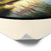 Poster Une image circulaire 3D d'un bel aigrette (Coin)