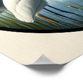 Poster Une image circulaire 3D d'un bel aigrette (Coin)