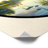 Poster Une image circulaire 3D d'un bel aigrette (Coin)