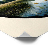 Poster Une image circulaire 3D d'un bel aigrette (Coin)