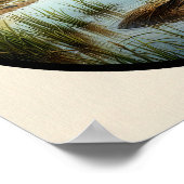 Poster Une image circulaire 3D d'un bel aigrette (Coin)