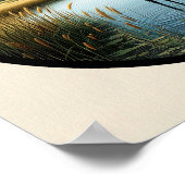 Poster Une image circulaire 3D d'un bel aigrette (Coin)