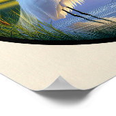 Poster Une image circulaire 3D d'un bel aigrette (Coin)