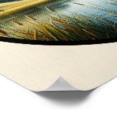 Poster Une image circulaire 3D d'un bel aigrette (Coin)