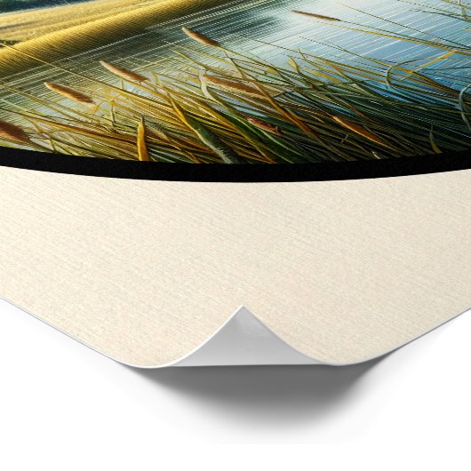 Poster Une image circulaire 3D d'un bel aigrette (Coin)