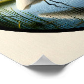 Poster Une image circulaire 3D d'un bel aigrette (Coin)