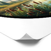 Poster Une image circulaire en 3D d'un canard à Majard vo (Coin)
