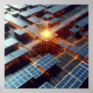 Poster Une image de fond de circuits électroniques