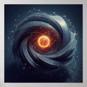 Poster Une image de fond technique abstraite