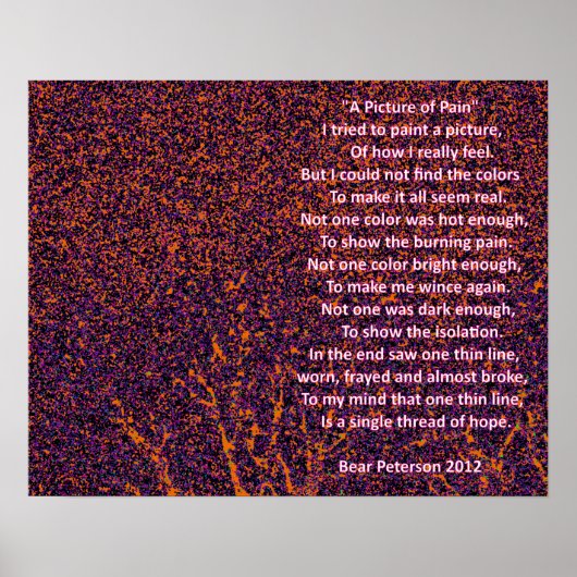 Poster Une image de la douleur (Devant)