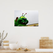 Poster Une image de la foire de la chenille verte (Cuisine)