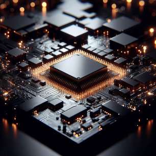 Poster Une image technique centrée sur un composant infor