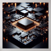 Poster Une image technique centrée sur un composant infor (Devant)