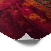 Poster Une Indienne en rouge Saree Portrait Peinture (Coin)