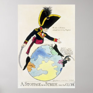 Poster Une interruption à un pas au-dessus du globe, 180