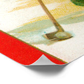 Poster Une Irlandaise sur le point de frapper le Golfball (Coin)