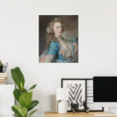 Poster Une jeune dame avec un perroquet (Bureau à domicile)