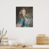Poster Une jeune dame avec un perroquet (Cuisine)