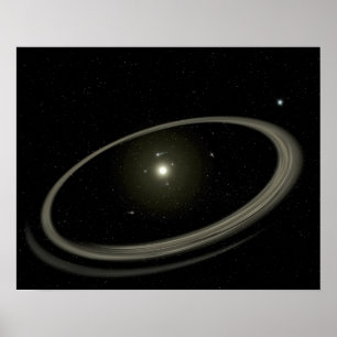 Poster Une jeune étoile cerclée par les planètes normales