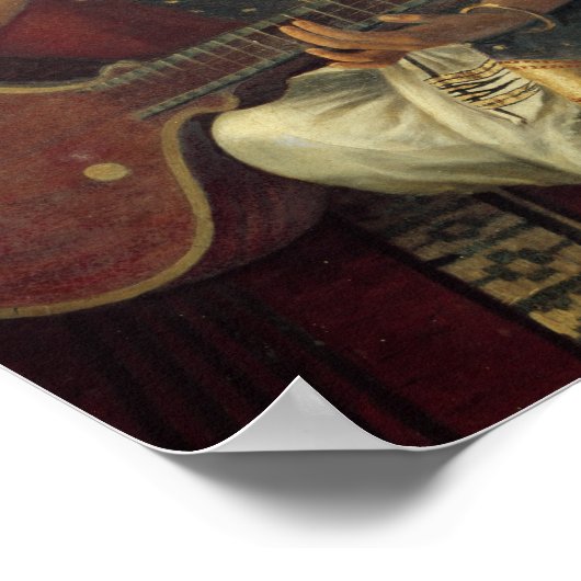 Poster Une jeune femme avec une veena (Coin)