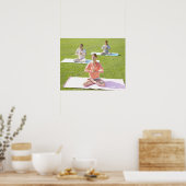 Poster Une jeune femme faisant du yoga (Cuisine)