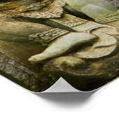 Poster Une jeune femme pratique le yoga (Coin)