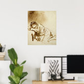 Poster Une jeune femme qui dort c.1654 (Bureau à domicile)