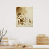 Poster Une jeune femme qui dort c.1654 (Cuisine)