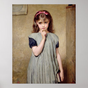 Poster Une jeune fille dans la salle de classe, 1876