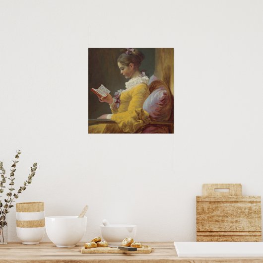 Poster Une Jeune Lecture (Cuisine)