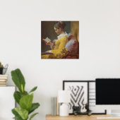 Poster Une Jeune Lecture (Bureau à domicile)
