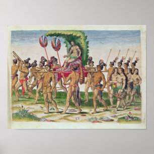 Poster Une jeune mariée est portée