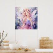Poster Une jolie fée de printemps (Cuisine)