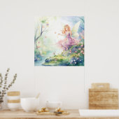 Poster Une jolie fée de printemps (Cuisine)