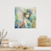 Poster Une jolie fée printanière (Cuisine)