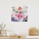 Poster Une jolie fée printanière (Cuisine)