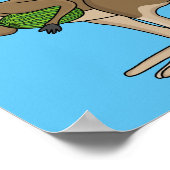 Poster Une jolie illustration de kangourou australien (Coin)